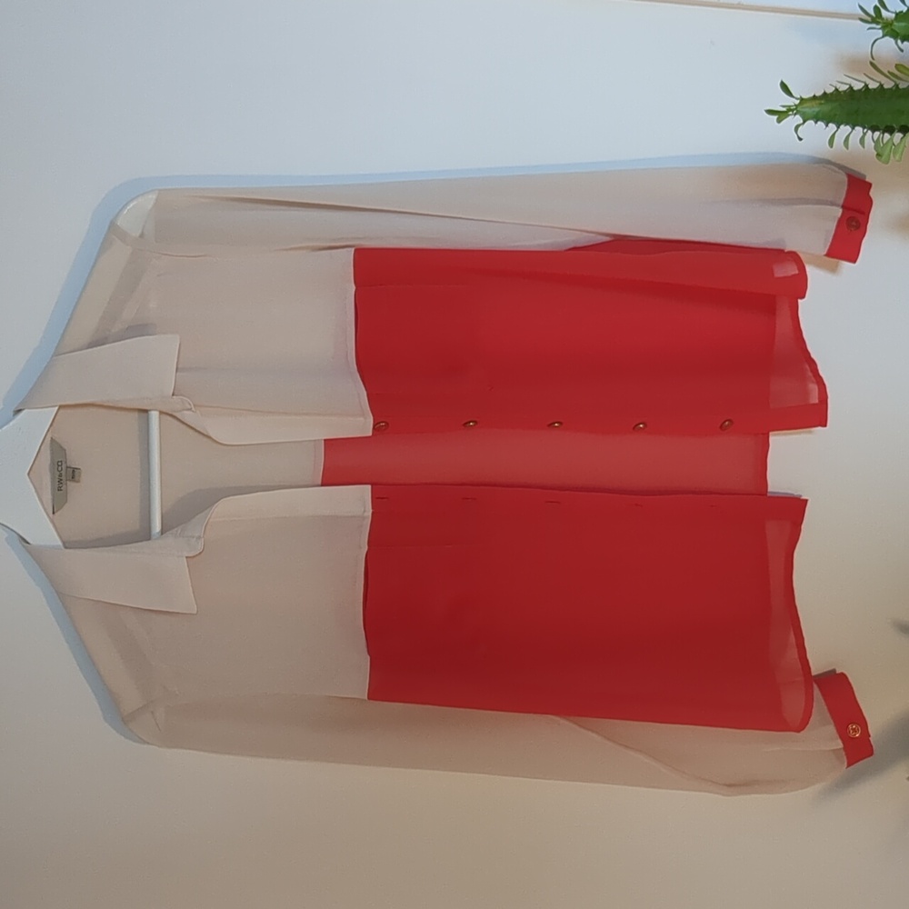 RW & Co sheer shirt